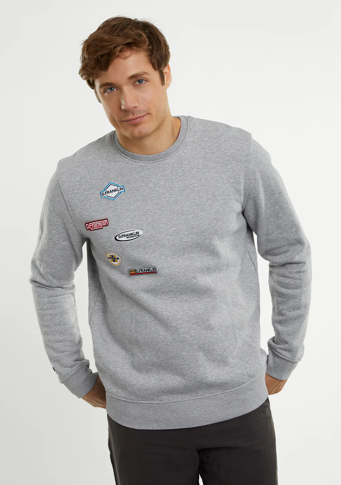 Crewneck Racing Club Sweatshirt Grey - Image 4