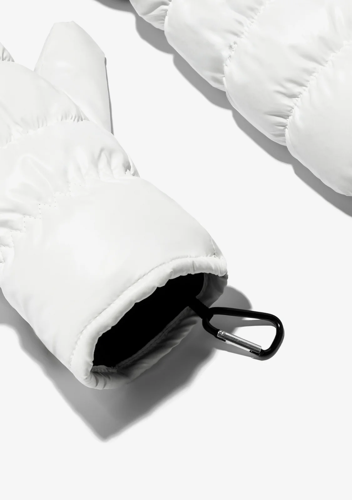 Nordic Bomb Puffer Mittens White - Image 2